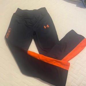 Navy and orange Under Armour track pants size 7